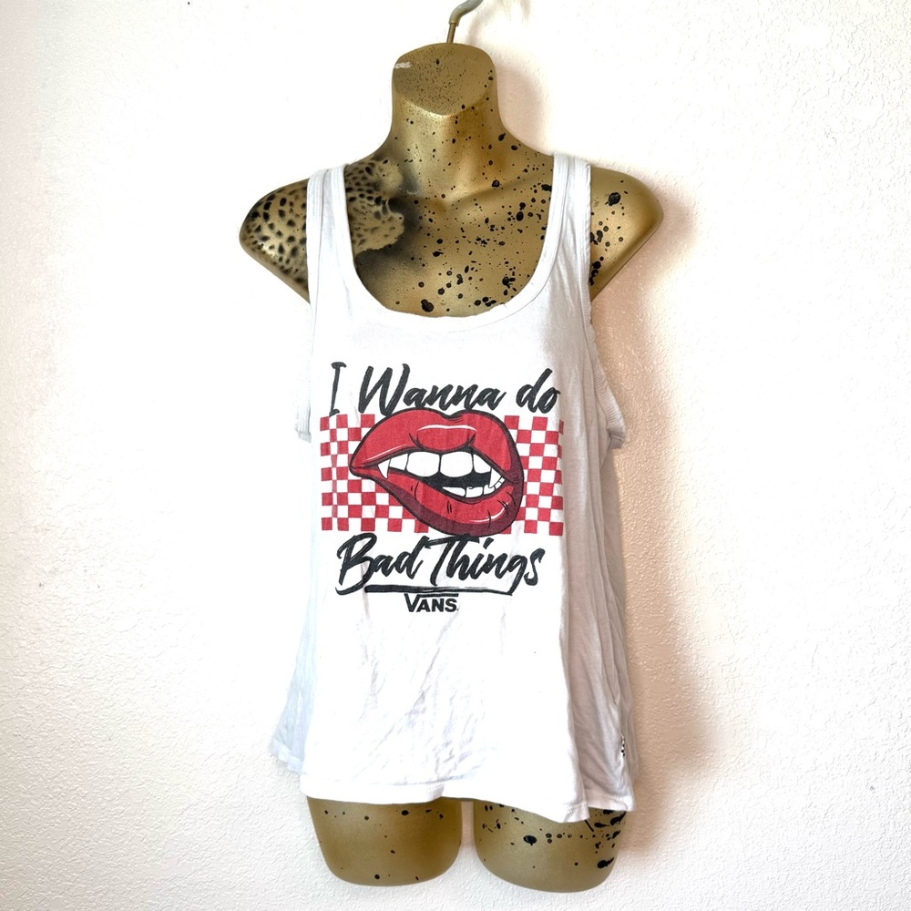 Vans “I Wanna Do Bad Things” Graphic Tank Top Size M